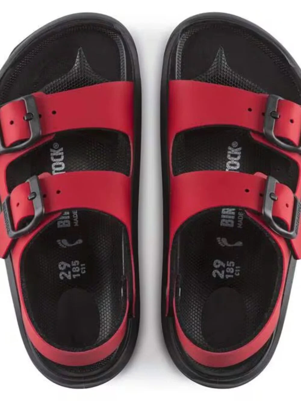 NWT Birkenstock Birko Flor Mogami Kids Boys Girls Waterproof Sandals Red 32 / 1